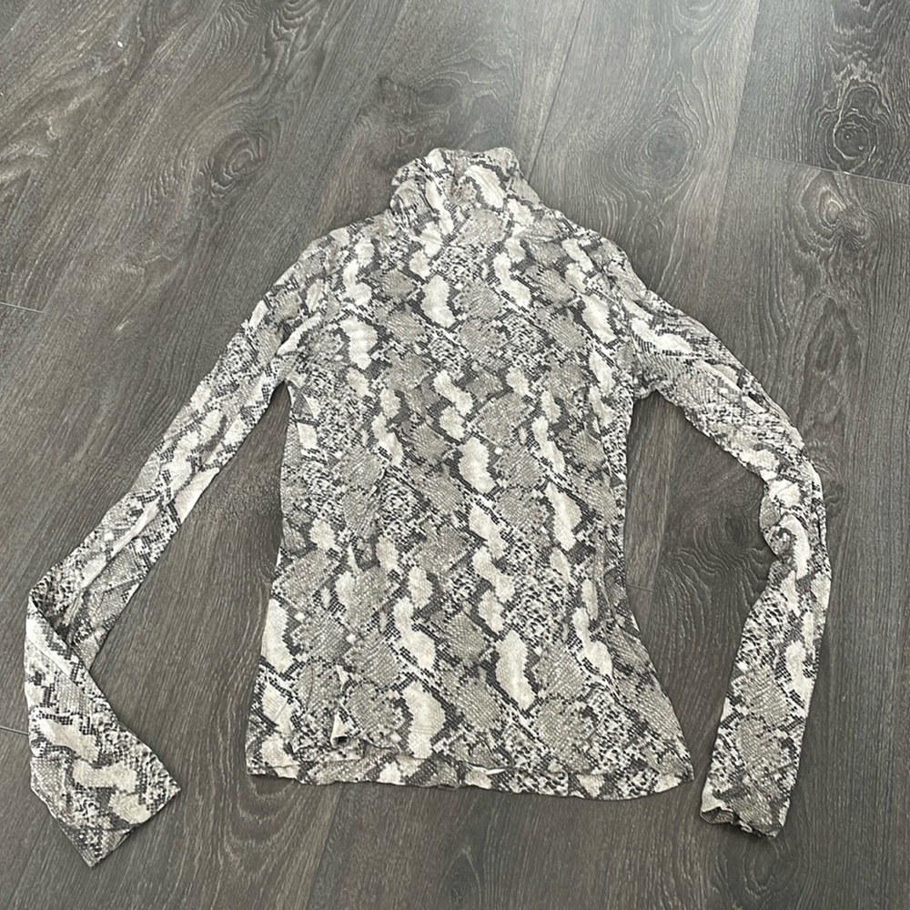 Snakeskin turtleneck